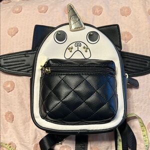 Betsey Johnson mini pug unicorn backpack